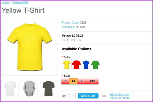 Product Color and Size Variation for Opencart - 9